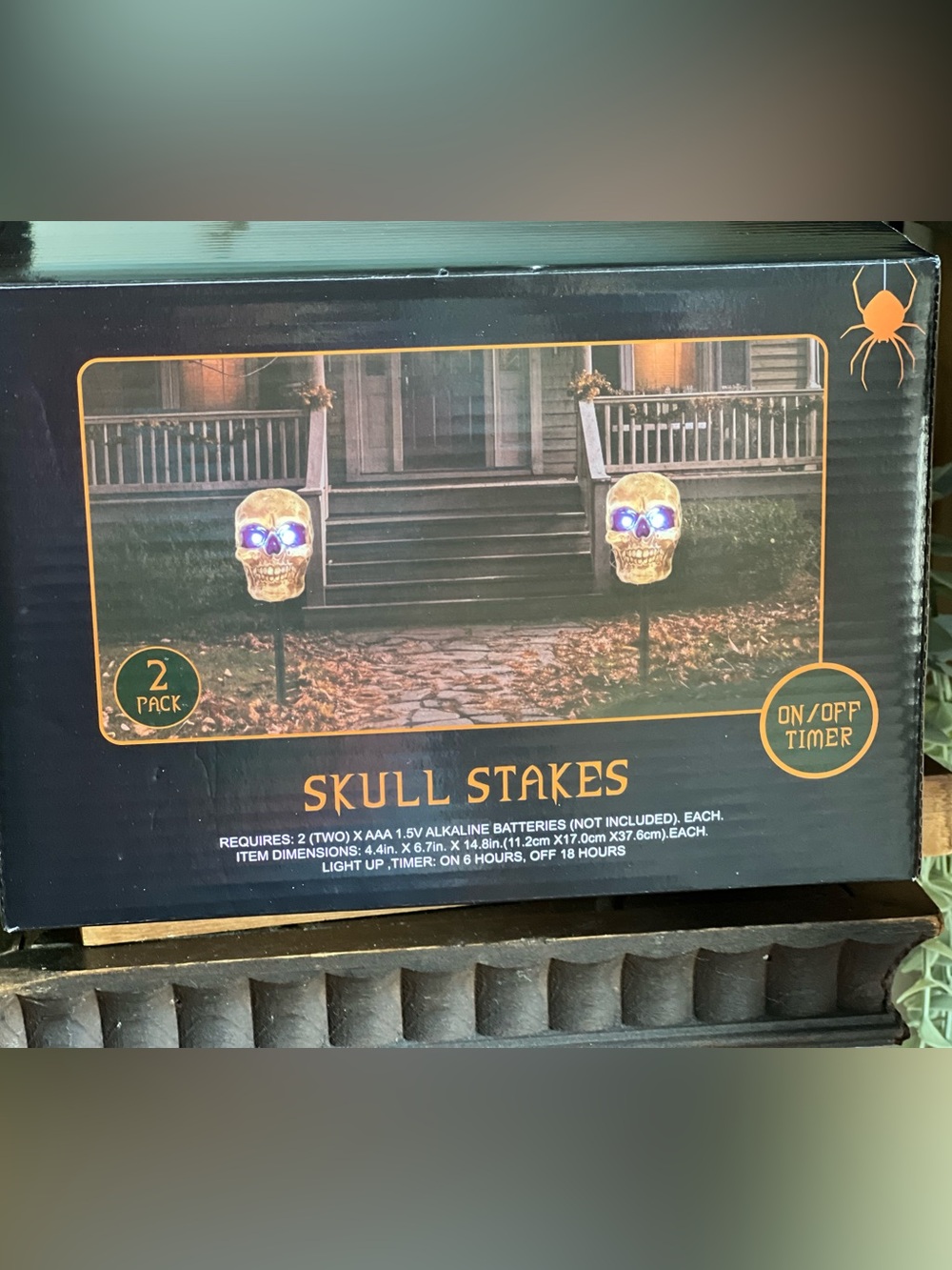 Skull Stakes Halloween Yard Decor